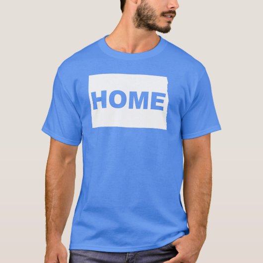 North Dakota Thuis Weg Van State T-Shirt Tees (Voorkant)