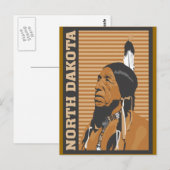 North Dakota Travel Design Briefkaart (Voorkant / Achterkant)