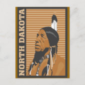 North Dakota Travel Design Briefkaart (Voorkant)