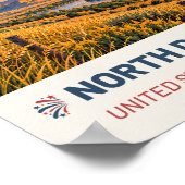 North Dakota USA – Oude Reisposter Poster (Hoek)