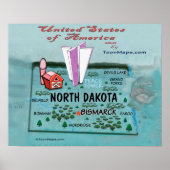 North Dakota USA Poster (Voorkant)