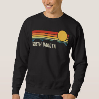North Dakota USA Retro Sunset Style Design Trui