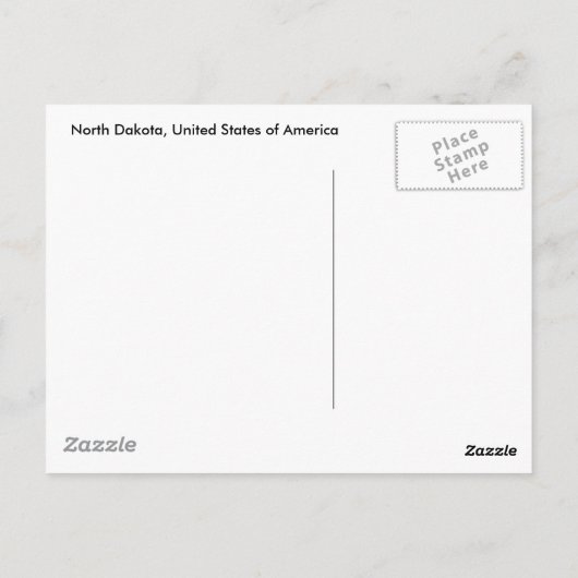 North Dakota, Verenigde Staten Briefkaart (Achterkant)