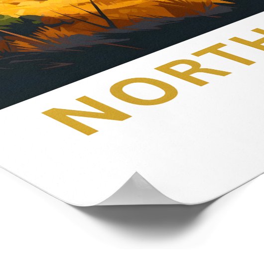 North Dakota Verenigde Staten Reisprint Poster (Hoek)