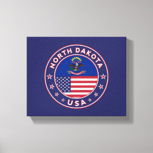 North Dakota, Verenigde Staten van Amerika, poster Canvas Afdruk