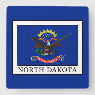 North Dakota Vierkante Klok