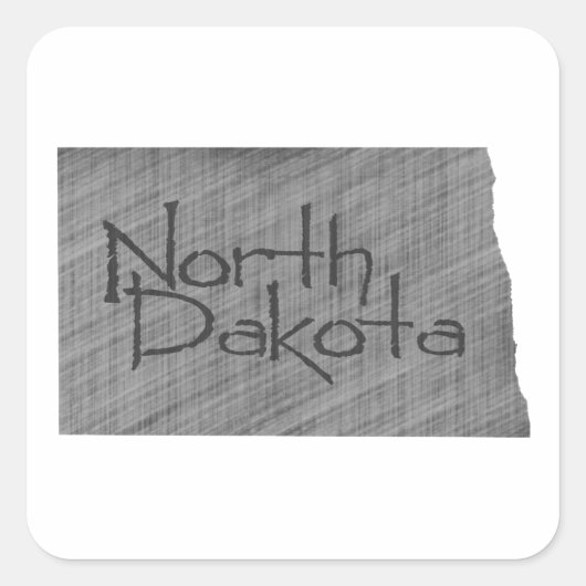 North Dakota Vierkante Sticker (Voorkant)