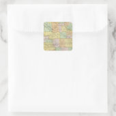 North Dakota Vierkante Sticker (Tas)