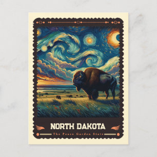 North Dakota   Vincent van Gogh geïnspireerd Briefkaart