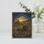 North Dakota Vintage Reis Briefkaart (Staand voorkant)