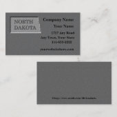 North Dakota Visitekaartje gesneden stenen look (Voorkant / Achterkant)