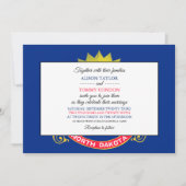 North Dakota vlag, vlag van North Dakota bruiloft Kaart (Voorkant)