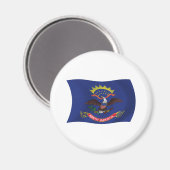 North Dakota Vlagmagneet Magneet (Voorkant / Achterkant)