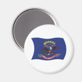 North Dakota Vlagmagneet Magneet (Voorkant / Achterkant)