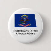 North Dakota voor Kamala Harris 2024 Button (Voorkant)