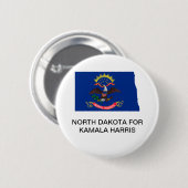 North Dakota voor Kamala Harris 2024 Button (Voorkant /achterkant)