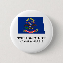 North Dakota voor Kamala Harris 2024 Button