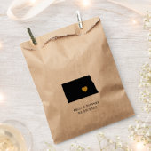 North Dakota Wedding Favor Treat Sacks, cadeautass Bedankzakje (Geknipt)