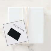 North Dakota Welcome Bag Gift Label Wedding Weeken (In situ)