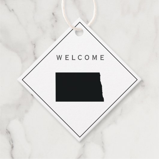 North Dakota Welcome Bag Gift Label Wedding Weeken (Voorkant)