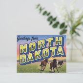 North Dakota Wild Horses Prairie Briefkaart (Staand voorkant)