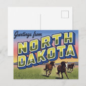 North Dakota Wild Horses Prairie Briefkaart (Voorkant / Achterkant)