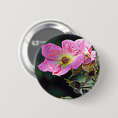 North Dakota Wild Roos Ronde Button 5,7 Cm (Voorkant /achterkant)