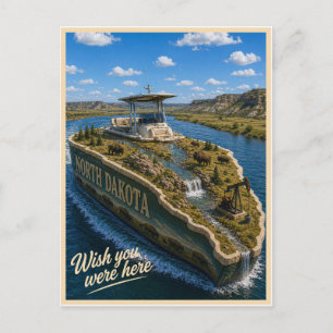 North Dakota   Wish You Were Here   State Serie Briefkaart