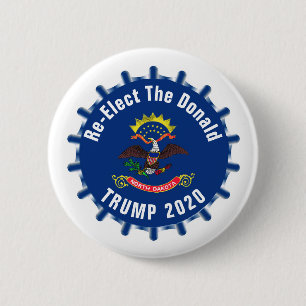 North Dakota zegt: De Donald herkiezen Ronde Button 5,7 Cm