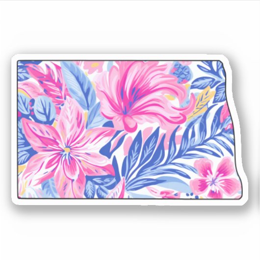 North Dakota - Zomerse Sticker - Lilly Inspired (Voorkant)