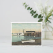 North Deer Isle Maine, stoomboot bij Dock, 1910 Briefkaart (Staand voorkant)