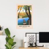 North Downs Way Nationaal Wandelpad Reisposter Poster (Thuiskantoor)