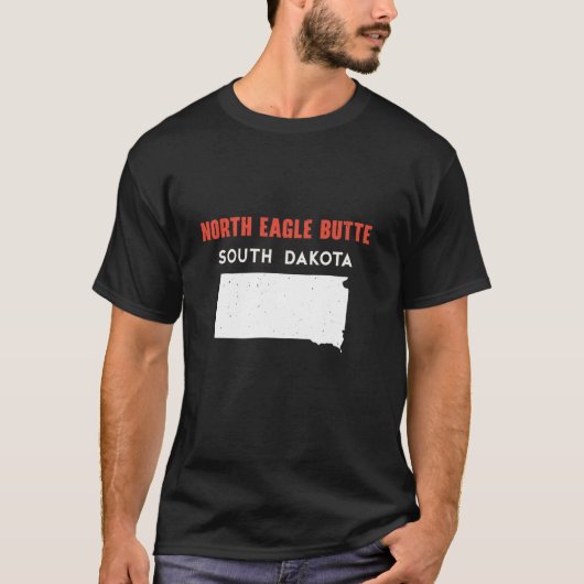 North Eagle Butte South Dakota USA State America T T-shirt (Voorkant)