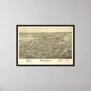 North East Erie County Pennsylvania (1896) Canvas Afdruk