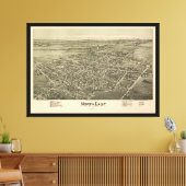 North East Erie County Pennsylvania (1896) Canvas Afdruk (Insitu (Woonkamer))