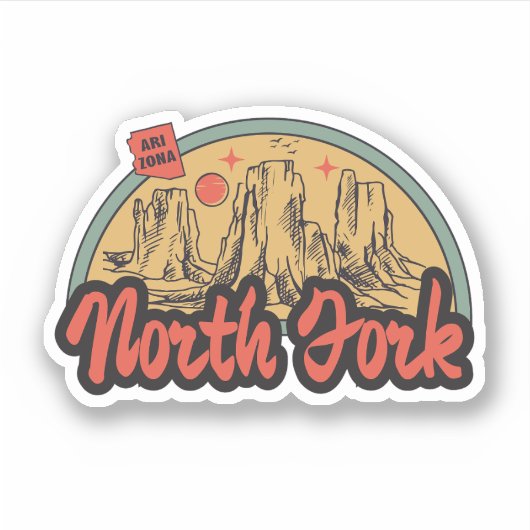 North Fork, Arizona Sticker (Voorkant)