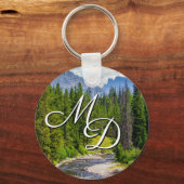 North Fork Shoshone River Monogram Sleutelhanger (Voorkant)