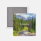 North Fork Shoshone River Square Magnet (Voorkant / Achterkant)