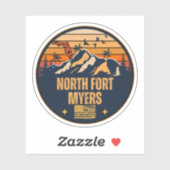 North Fort Myers, Florida Sticker (Vel)
