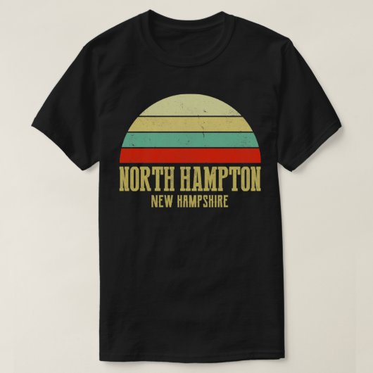 NORTH HAMPTON NEW HAMPSHIRE  Retro Sunset T-shirt (Design voorkant)