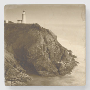 North Head Lighthouse Fort Canby State Park, WA Stenen Onderzetter