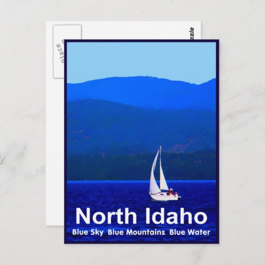 North Idaho Blue Briefkaart (Voorkant / Achterkant)