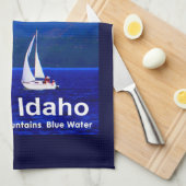 North Idaho Blue Theedoek (Quarter Fold)