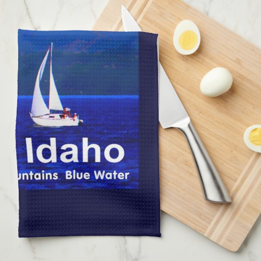 North Idaho Blue Theedoek (Quarter Fold)