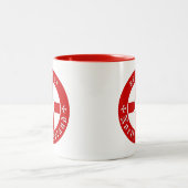 North Ireland Coffee Mok, Belfast, Ulster Flag Tweekleurige Koffiemok (Center)