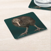 North Island Brown Kiwi Kartonnen Onderzetters (Schuin)