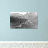 North Junction, Oregon Birds Eye Uitzicht Foto Canvas Afdruk (Insitu (Houten vloer))
