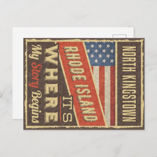 North Kingstown Rhode Island Briefkaart (Voorkant / Achterkant)