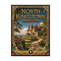 North Kingstown Rhode Island Vintage Art Deco Goud
