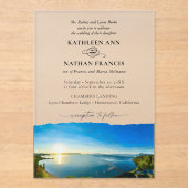 North Lake Tahoe bestemming formele bruiloft Acryl Uitnodigingen (Voorkant)